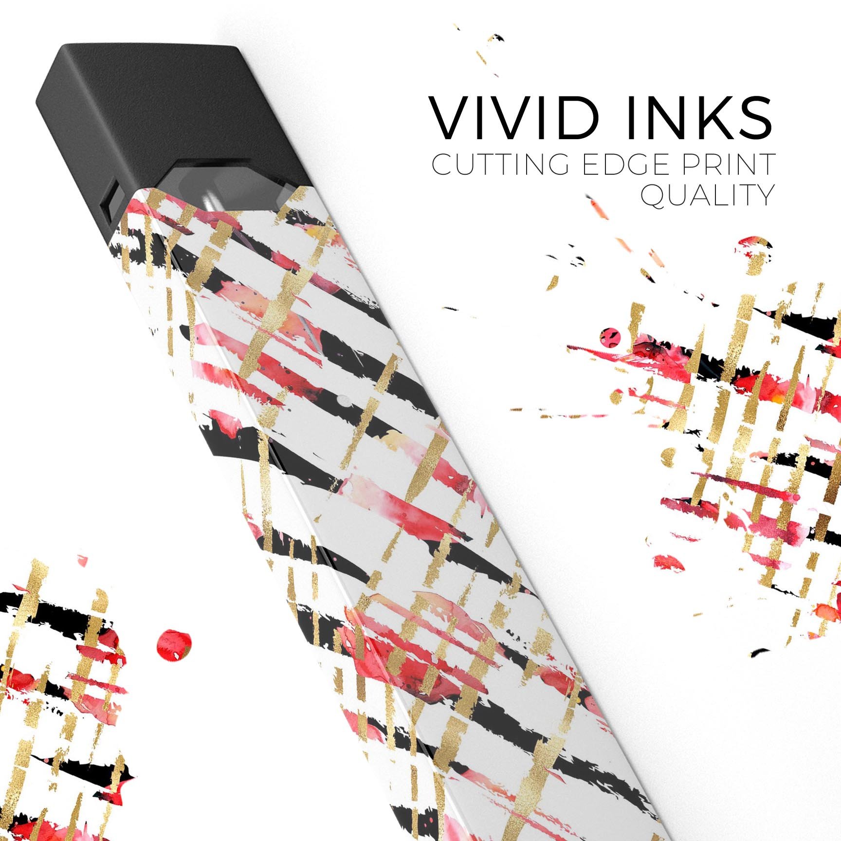 Karamfila Watercolo Poppies V21 skin-wrap for JUUL device, featuring vibrant poppy design and protective layers.